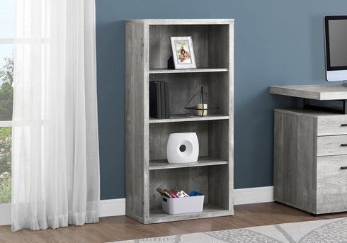 11.75" x 23.75" x 47.5" Cappuccino Particle Board Adjustable Shelves Bookshelf